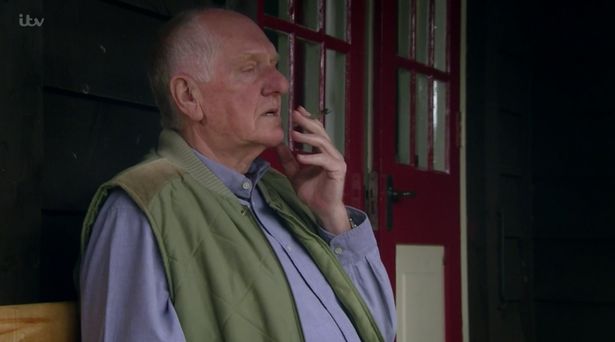 Emmerdale Doug smokes weed in public
