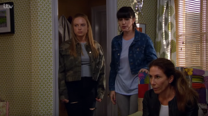 Amy and Kerry know they've done wrong (Credit: ITV)