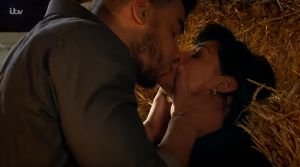 Nate and Moira kiss Emmerdale 