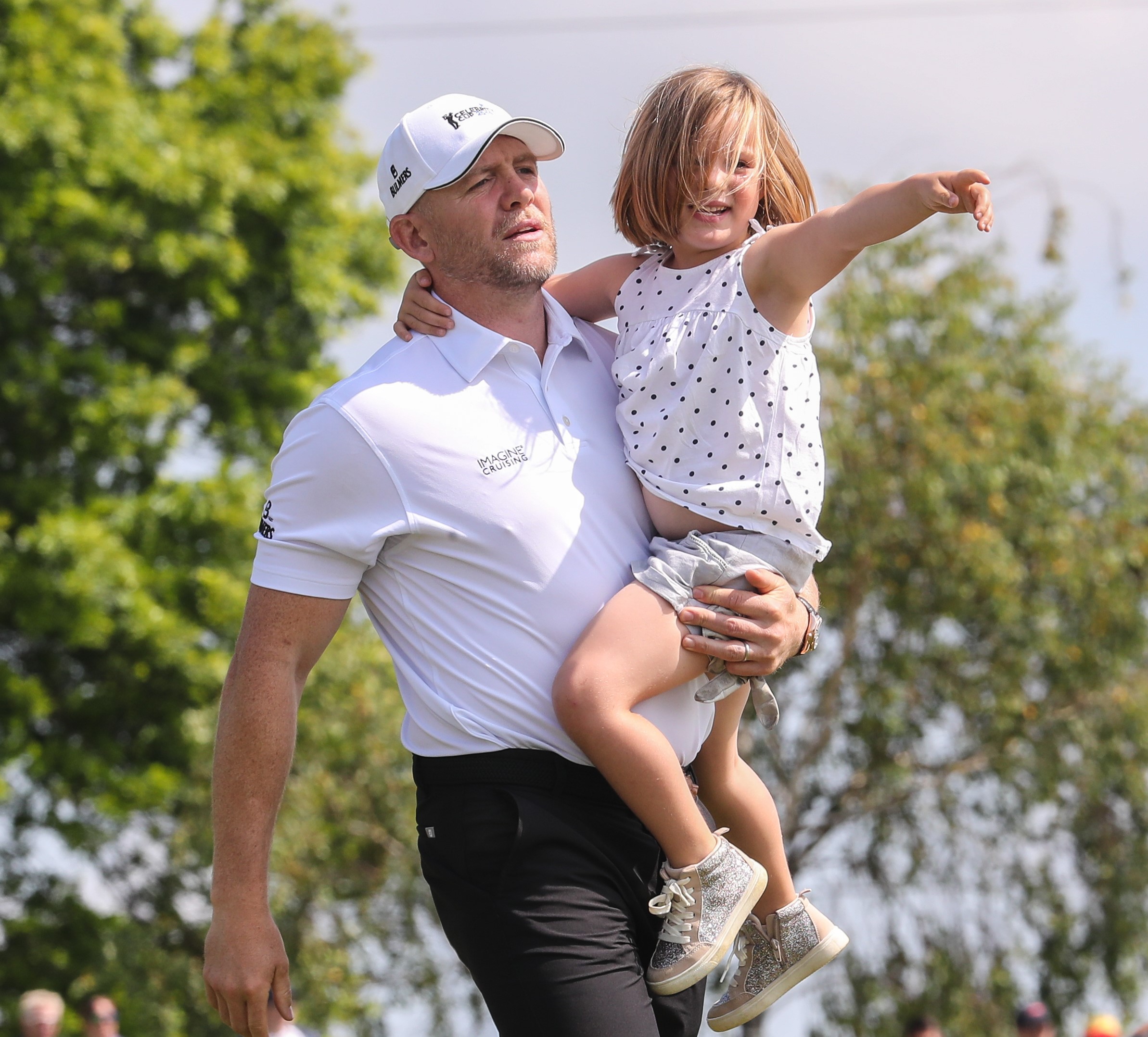 Mike Tindall and his daughter