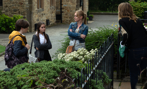 Charity and Sarah in Emmerdale 