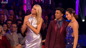 Tess Daly Strictly Karim Amy Credit: BBC
