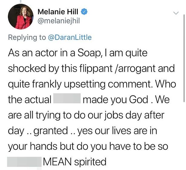 melanie hill tweet