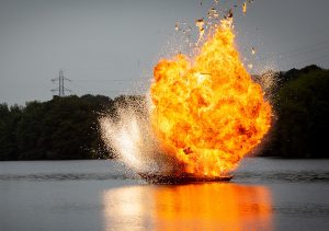 The cast did their own stunts Emmerdale explosion