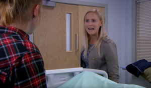 Tracy told Amy and Kerry she would be telling the police about them starting the Emmerdale