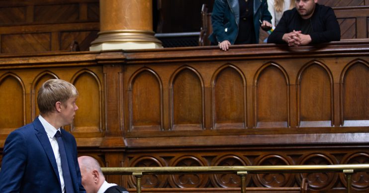 Emmerdale Robert Sugden in court