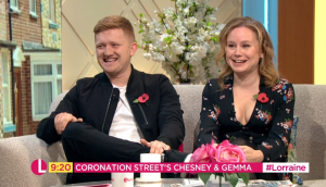 Dolly and Sam revealed they're working with five babies Lorraine Coronation Street Chesney Gemma 