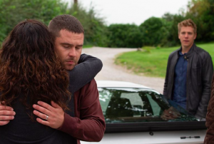 Chas says goodbye to Robert and Aaron