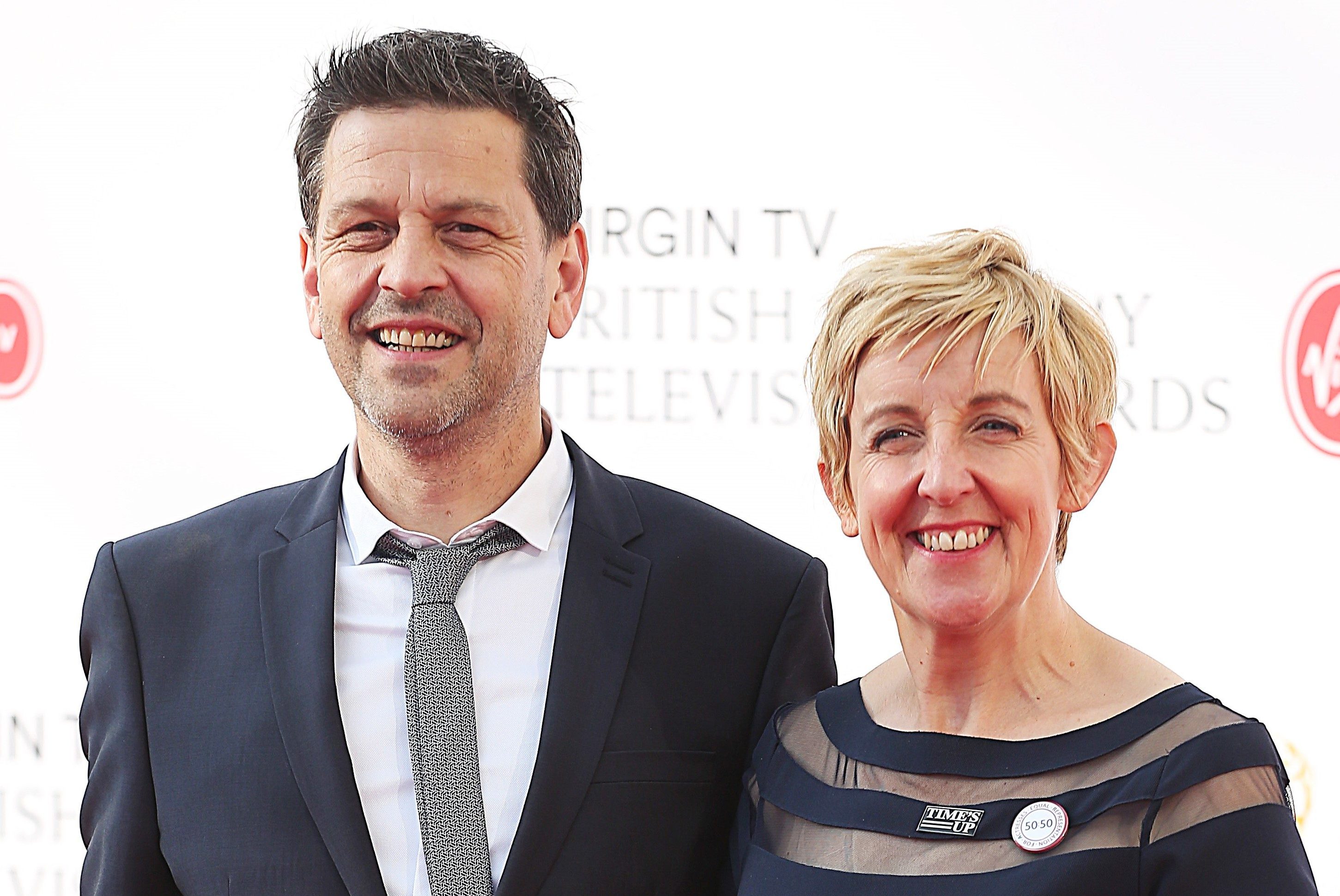 Ian Kershaw with wife Julie Hesmondhalgh
