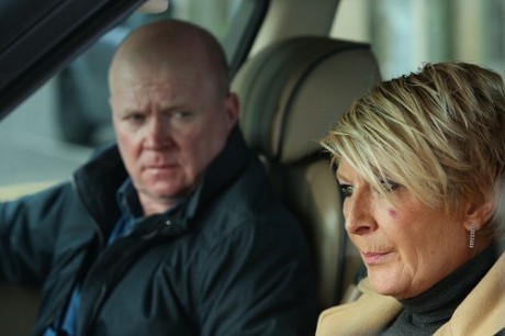 Shirley Carter and Phil Mitchell in EastEnders