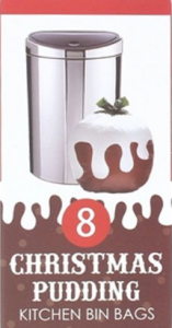 Christmas pudding bin bags