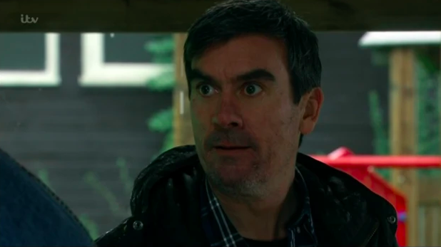 Cain angry Emmerdale