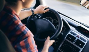 Man in car