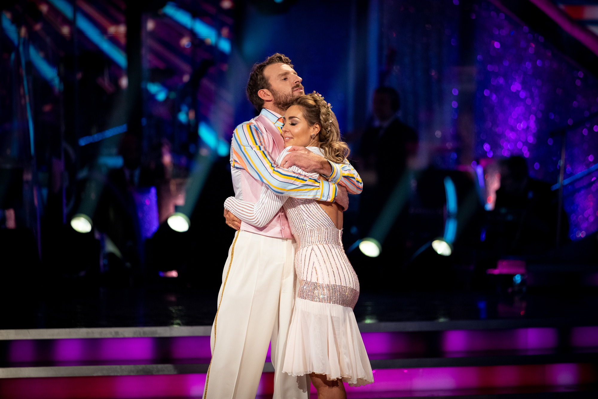Strictly JJ Chalmers hugging Amy Dowden