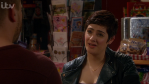 Victoria and David had a chat about the baby Emmerdale