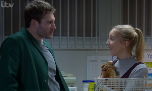 Belle and Jamie appear to be getting close Emmerdale 
