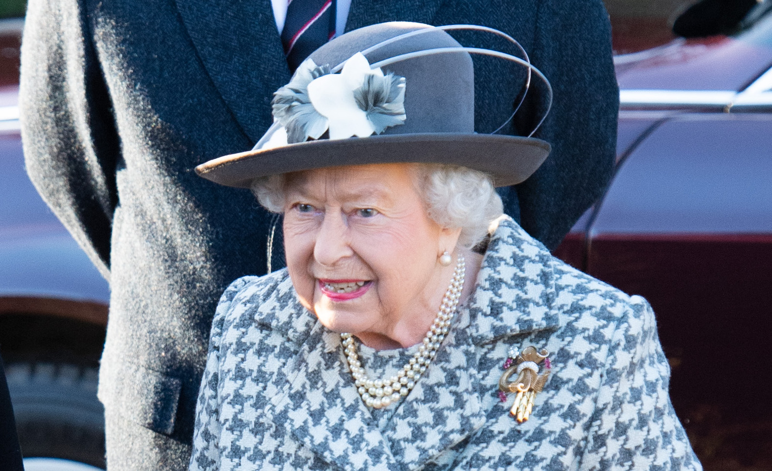 The Queen has appeared at church today (Sunday) (Credit: SplashNews.com)