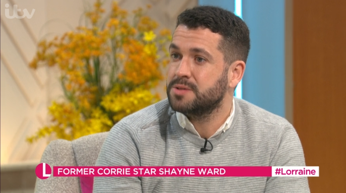 Coronation Street Shayne Ward on Lorraine Credit: ITV