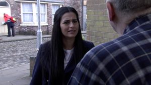 Alya is already suspicious of Geoff Coronation Street
