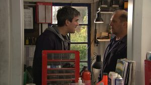 There's tension ahead for Cain and Will (Credit: ITV)
