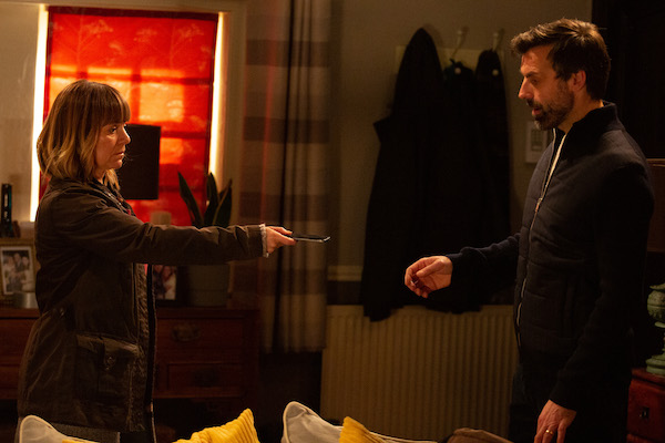 Rhona took down Pierce with a recording (Credit: ITV)