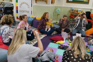 Gemma attends a baby senses class with the quads (Credit: ITV)