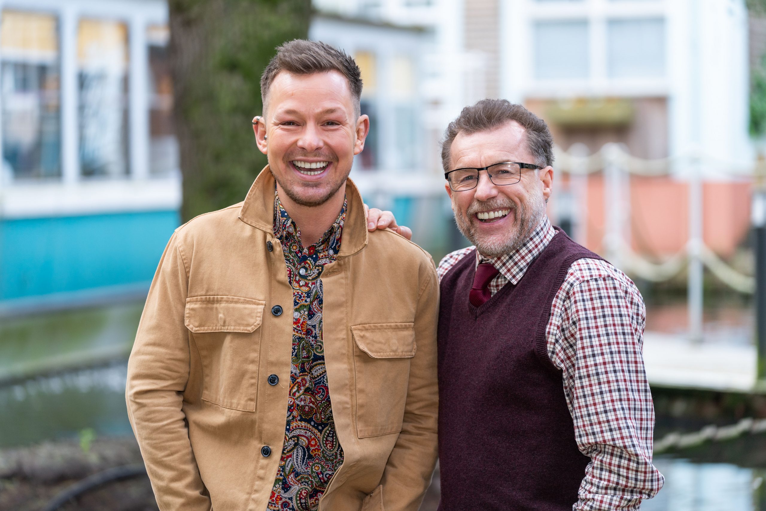 Adam and Chris play father and son at last (Credit: Lime Pictures)