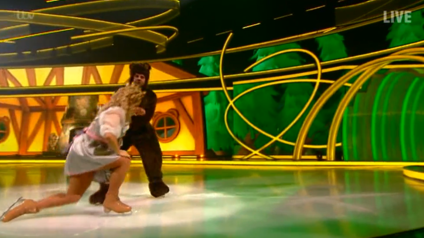 Lisa got straight back up (Credit: ITV)