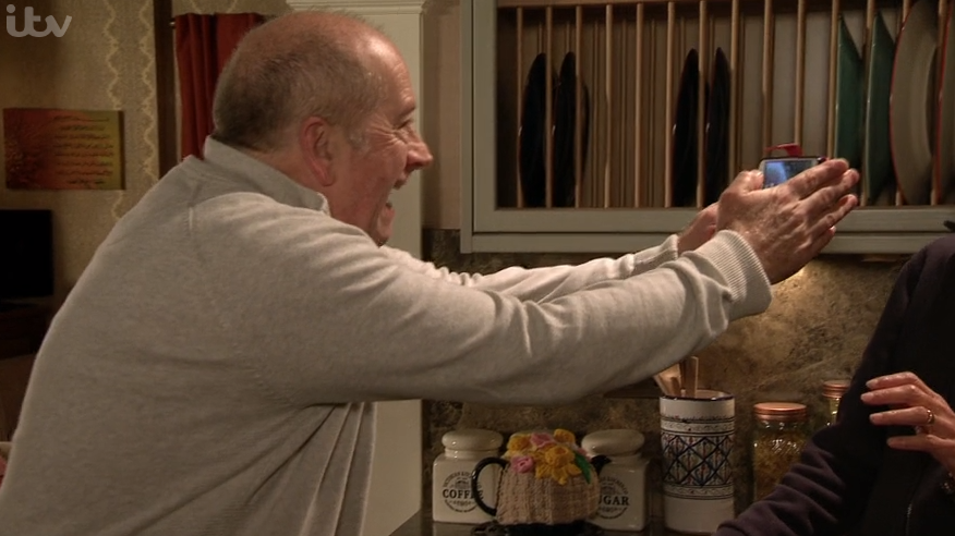 Geoff's behaviour is getting worse (Credit: ITV)