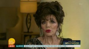 Joan Collins speaking on GMB