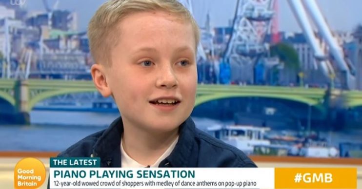 Piano playing boy on Good Morning Britain