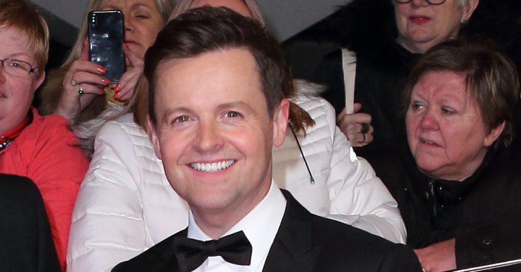 Declan Donnelly grinning in a tux
