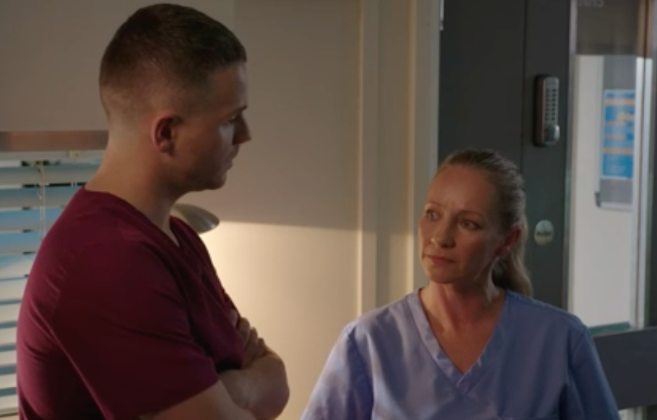 holby city love triangle essie kisses sacha