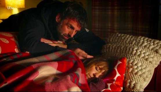 Pierce strokes Rhona's face