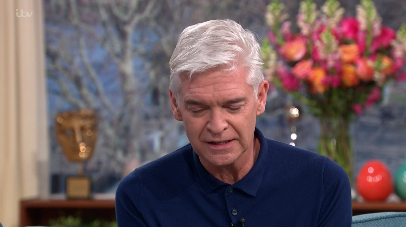 Phil was tearful during the interview (Credit: ITV)