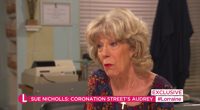 Coronation Street's Sue Nicholls on Lorraine Credit: ITV