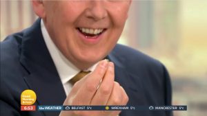 Bill Turnbull finds his earpiece 
