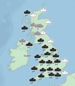 Weather warning map