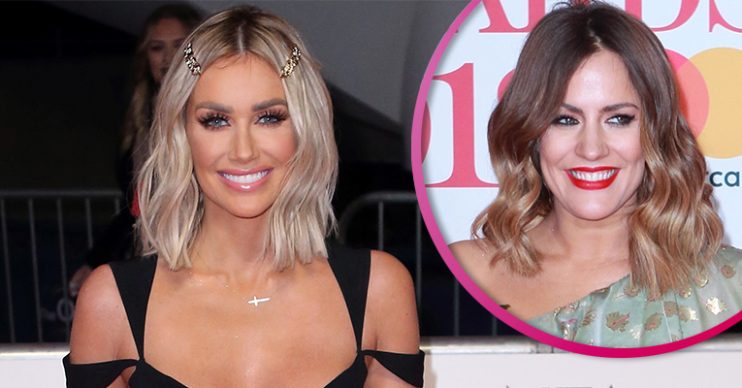 Laura Anderson and Caroline Flack