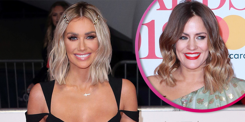 Laura Anderson and Caroline Flack