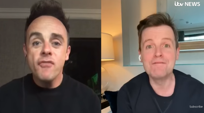 Everybody do as Ant and Dec say: stay at home (Credit: ITV News/YouTube)