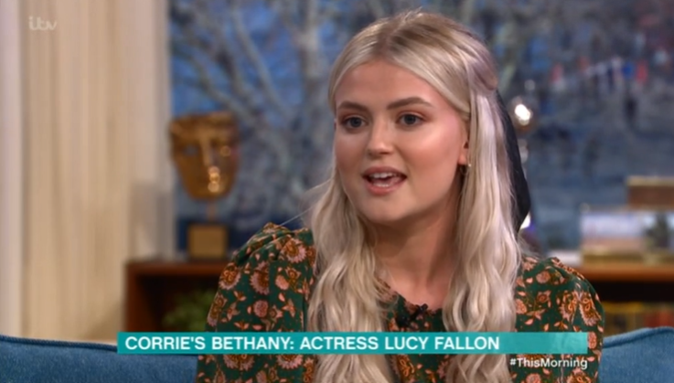 Coronation Street Lucy Fallon on This Morning Credit: ITV