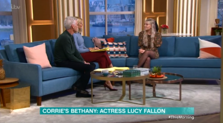 Coronation Street Lucy Fallon on This Morning Credit: ITV