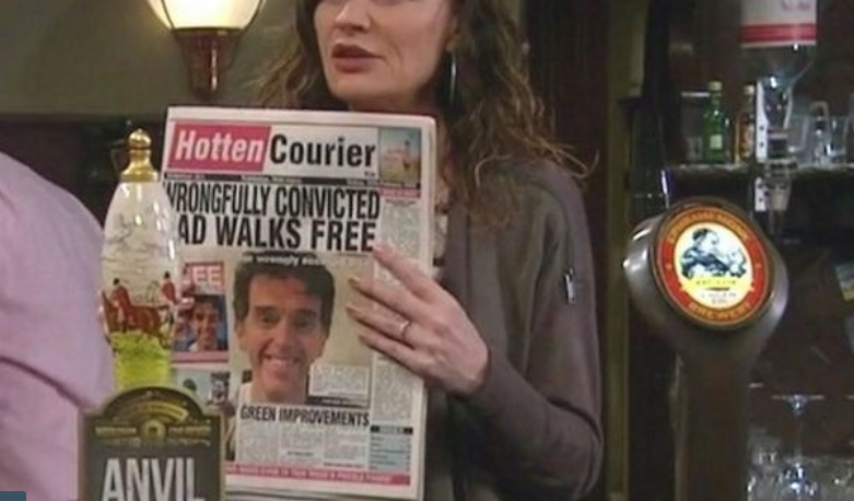 Marlon was front page news (Credit: ITV)