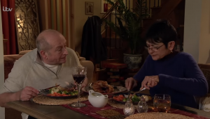Geoff cooked Yasmeen's beloved chicken Charlotte and served her as dinner Coronation Street