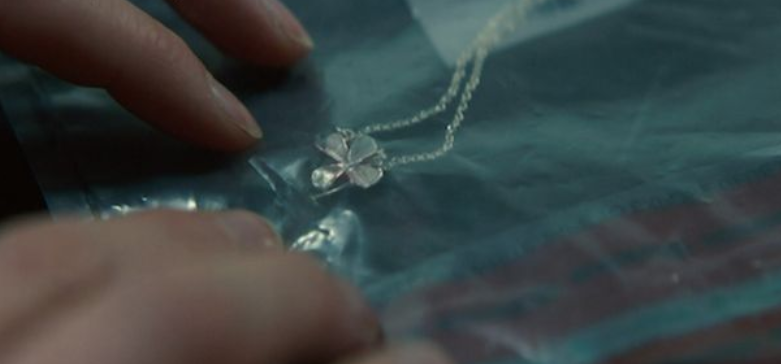 Laura's necklace was found on Andrew's body in Liar (Credit: ITV)