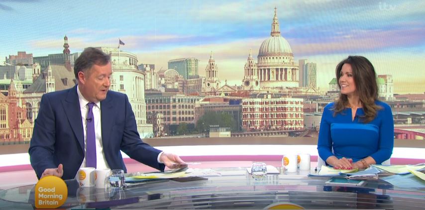 Piers Morgan and Susanna Reid GMB