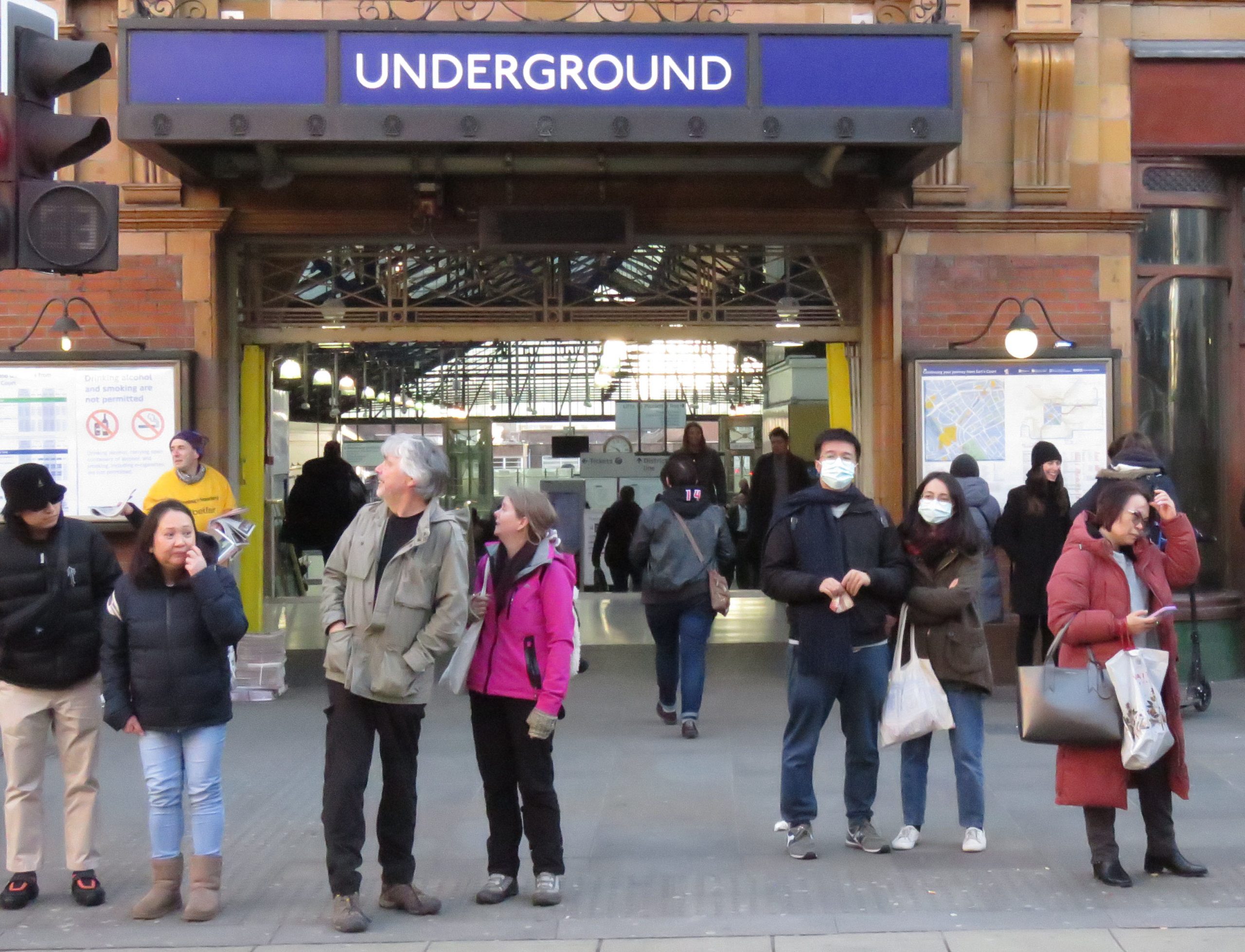 Coronavirus masks in Earls Court, London