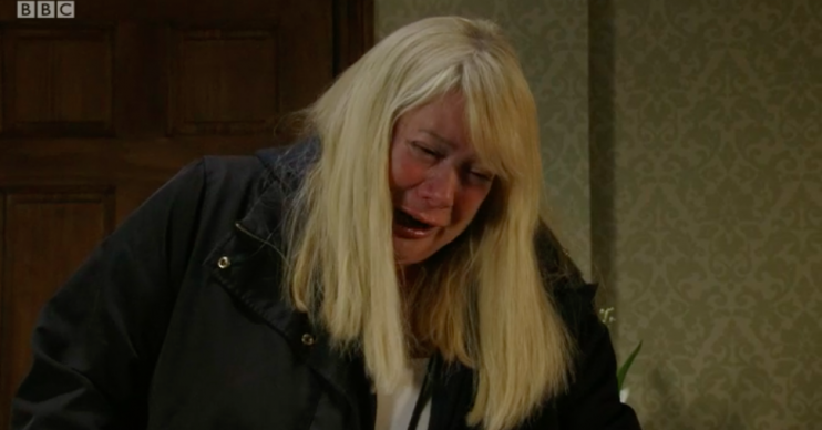 Sharon Mitchell says goodbye to Dennis in EastEnders
