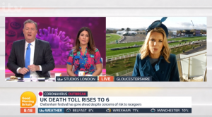Piers Morgan, Susanna Reid and Charlotte Hawkins on Good Morning Britain